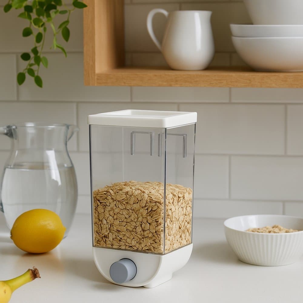 Dispenser De Grãos Cereais Parede Organizador Dosador 1500ml