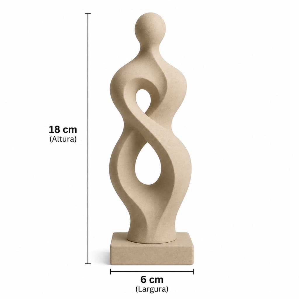 Escultura Decorativa Abstrata Eclipsa – Arte Minimalista Moderna