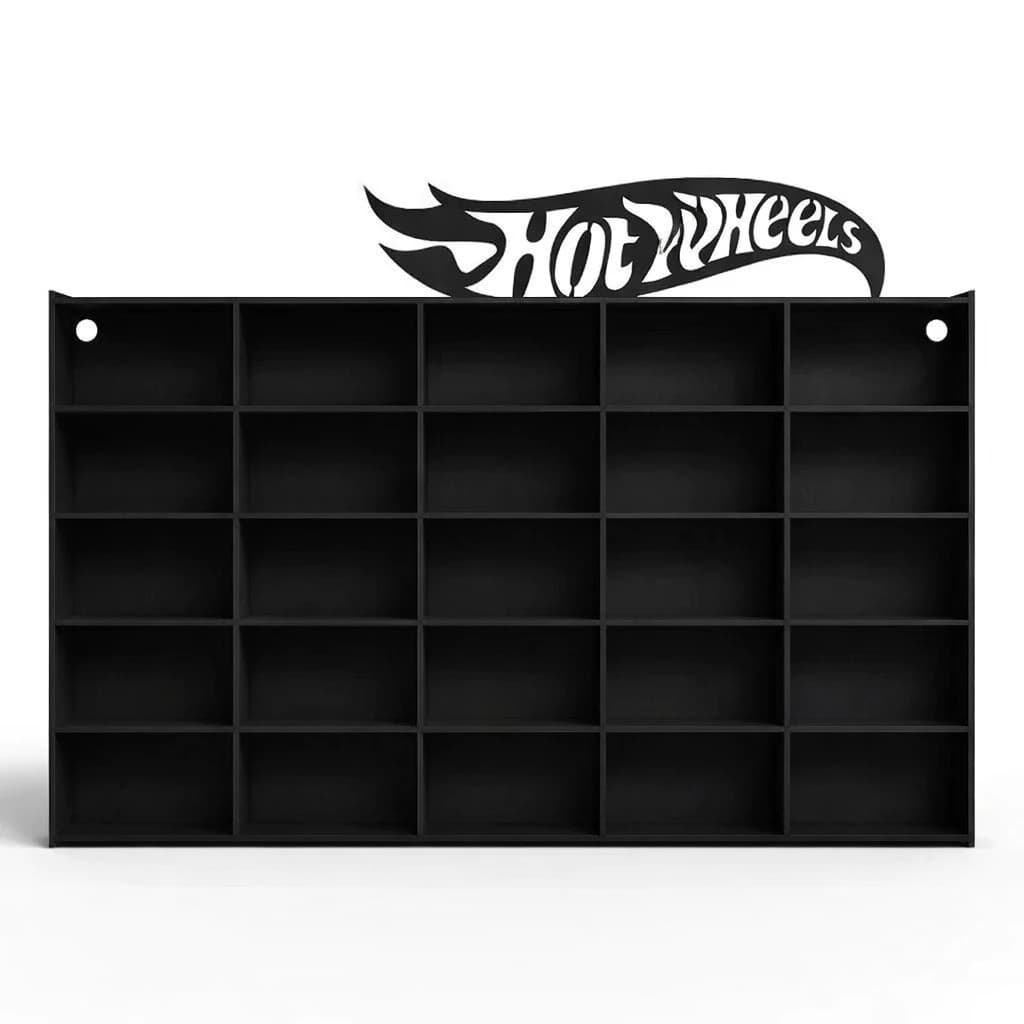 EXPOSITOR HOT WHEELS MDF PARA 25 CARRINHOS PORTA MINIATURAS ORGANIZADOR COLEÇÃO