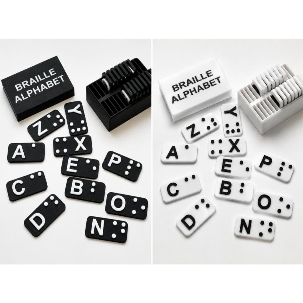 KIT ALFABETO E NÚMEROS EM BRAILLE (1 A 10) – MATERIAL PEDAGÓGICO INCLUSIVO