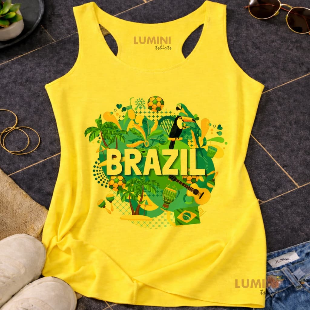 REGATA feminina BRASIL TROPICAL copa do mundo hexa jogos torcida brasileira roupas para copa