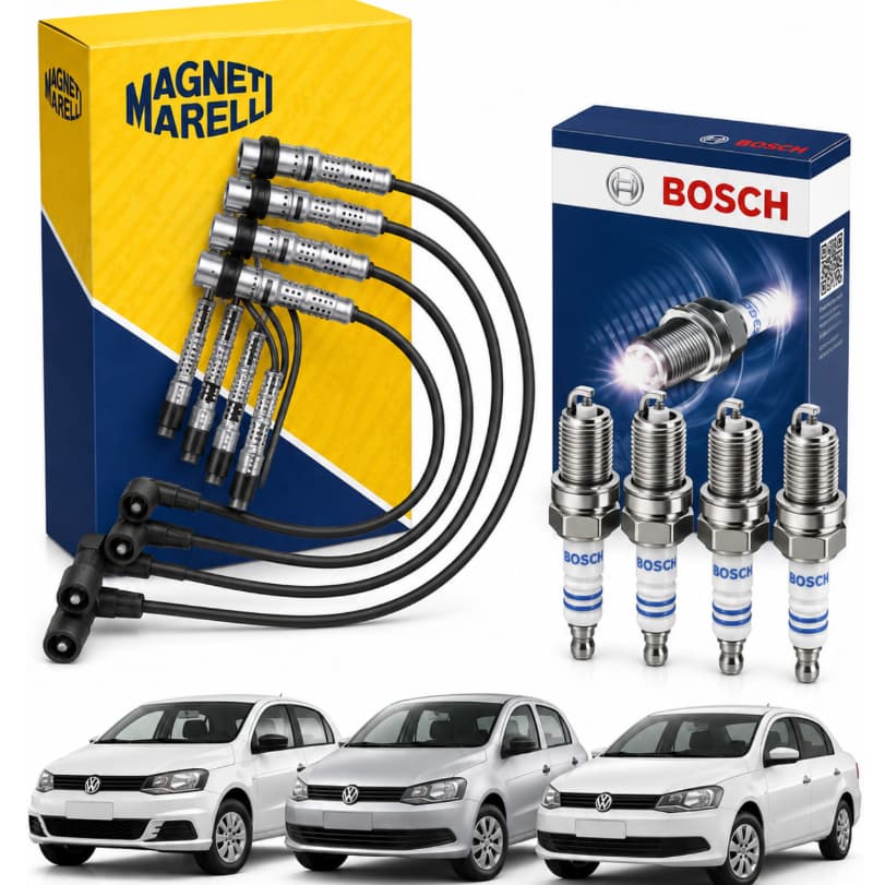 Cabos Marelli Velas Bosch Gol Fox Polo Voyage 1.0 1.6 8V