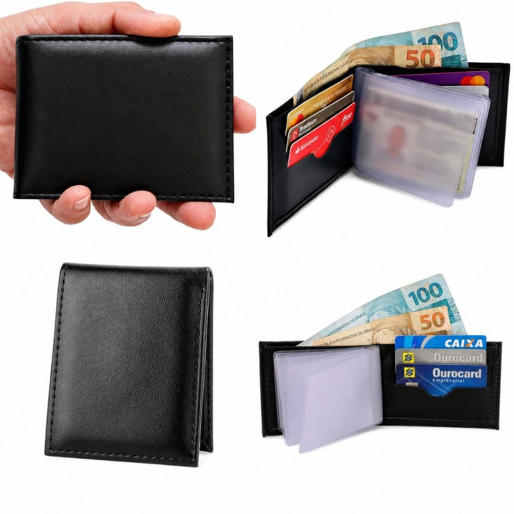 Carteira Masculina Couro Legítimo Slim Premium Envio Imediato!