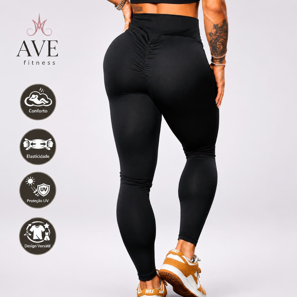 Legging Empina Bumbum Cintura Alta Suplex Feminina Academia Fitness Plus Size
