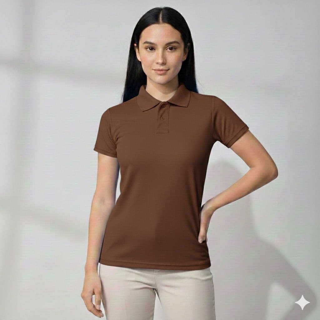 Camiseta Polo Feminina Baby Look Tecido Piquet Casual Conforto e Estilo