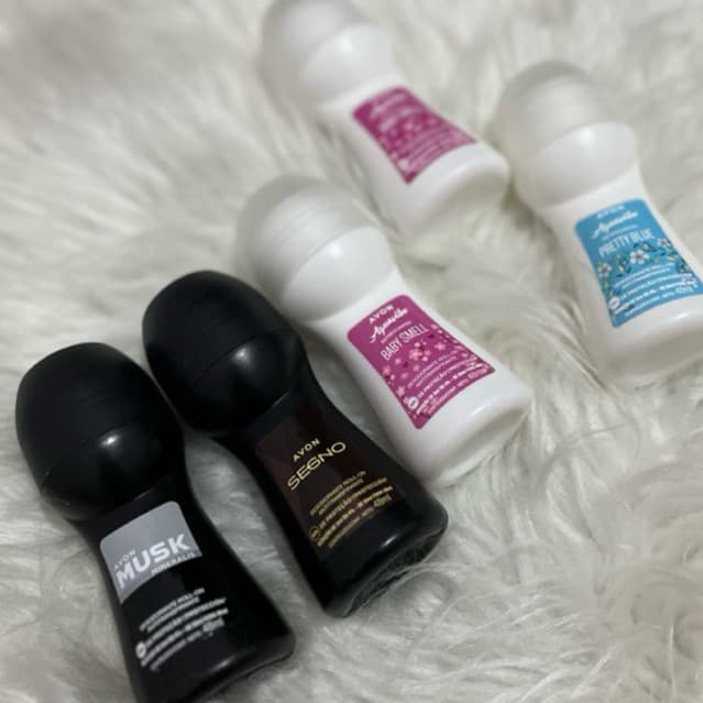 Kit Roll On Avon 2 Unidades | Aquavibe Pretty Blue + Baby Smell OU Musk Mineralis + Segno | Proteção 48h