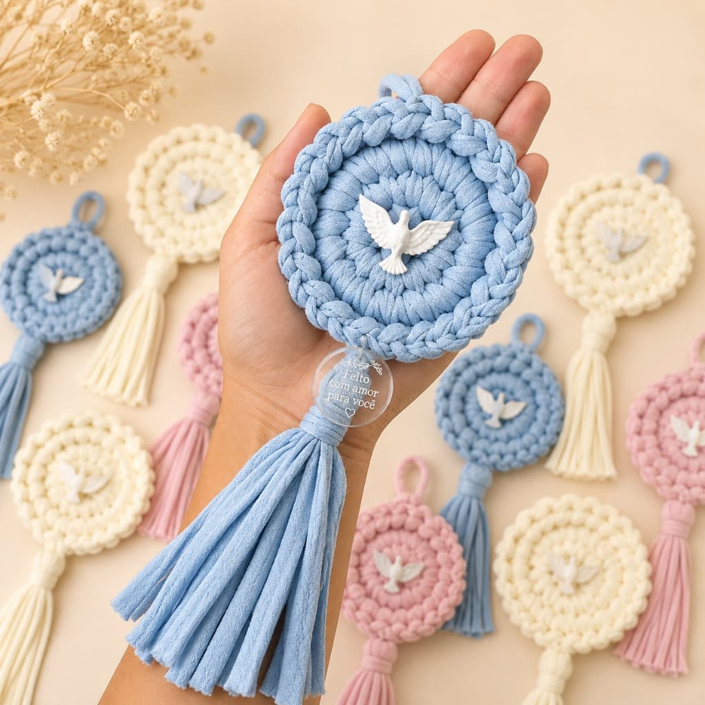 Kit Mandala Divino Espírito Santo Personalizado para Primeira Comunhão/Batizado/Crisma