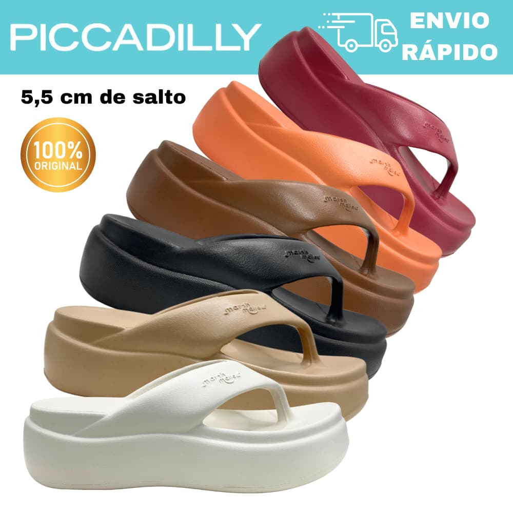 Tamanco Piccadilly Marshmallow 246003 Nuvem Ortopédico Flatform - Conforto e Elegância no Dia a Dia