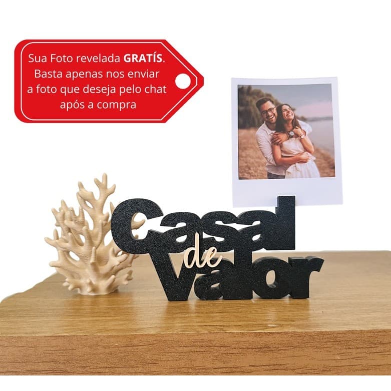 Letreiro Decorativo CASAL DE VALOR ideal para presentear seu esposo(a), namorado(a), noivos, casais que valorizam o amor