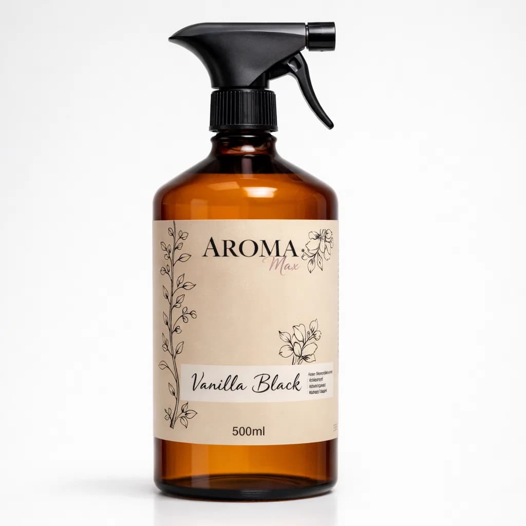 Água Perfumada Vanilla Black 500ml Residencial Banheiro Quarto Sala Tecido Aroma Agradavel