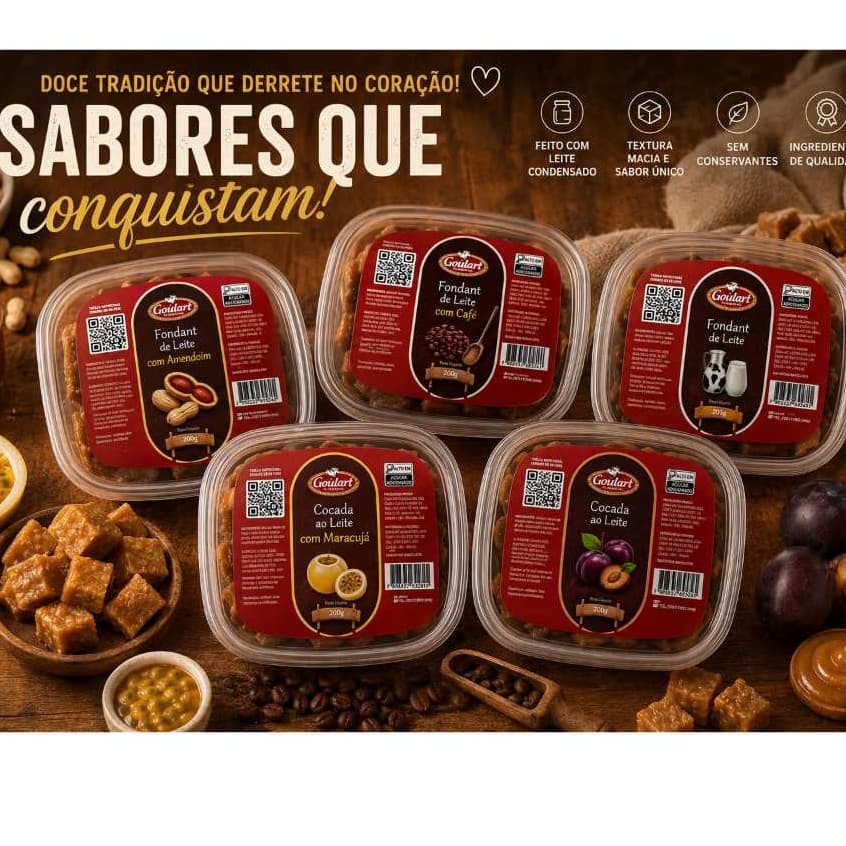 Cocada ao Leite e Fondant de Leite Artesanal 200g – Sabores Especiais