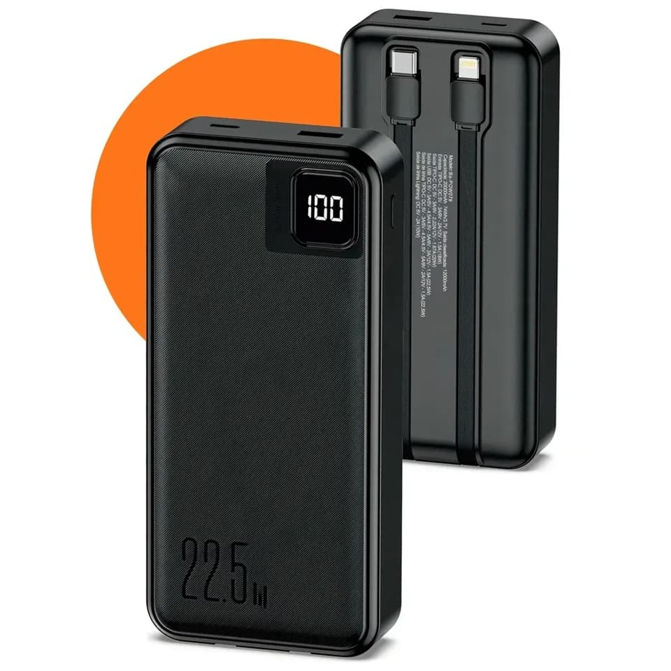Basike Carregador Portátil Power Bank 20000mAh Bateria Externa Para iPhone Samsung Pow079