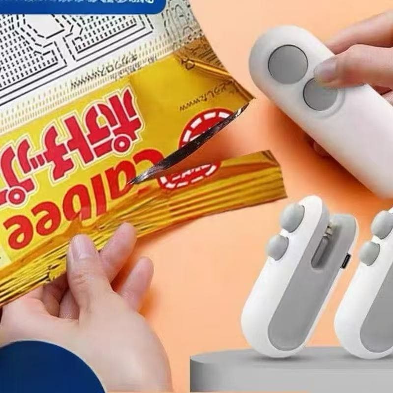 Mini Selador Portátil De Saco 2 Em 1 Magnético De Calor Recarregável