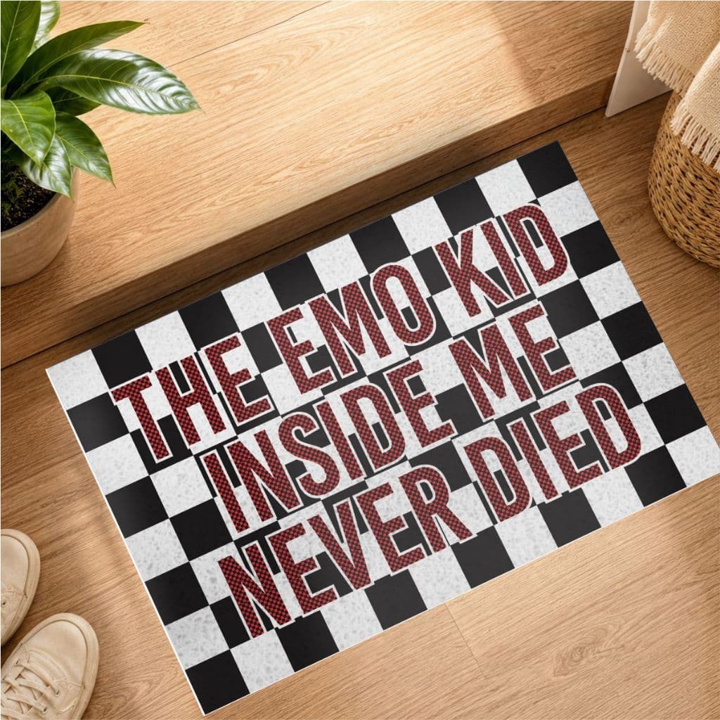Tapete Para Porta Divertido Capacho Frase The Emo Kid Ca781