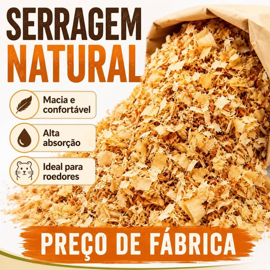 Serragem de madeira 100% natural Cama de Animais para Adubaçao de Plantas Composteiras