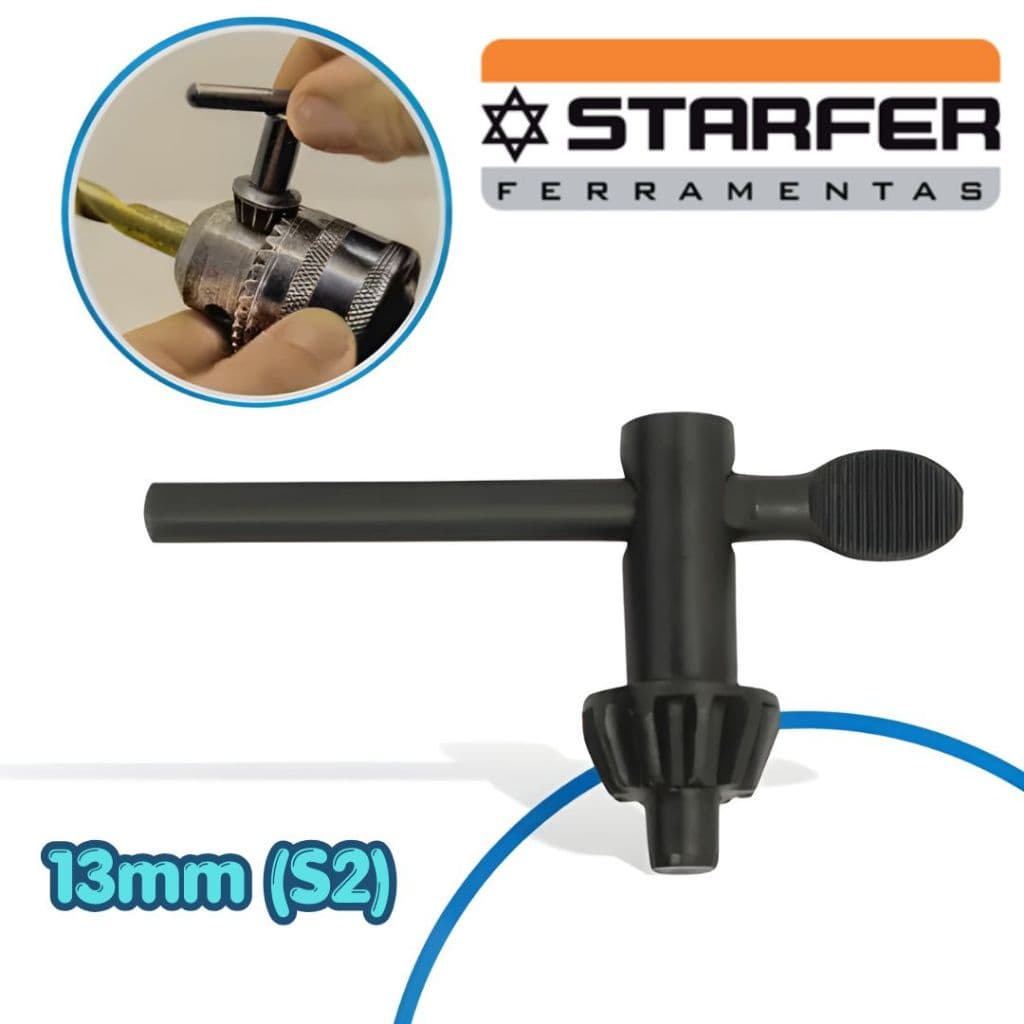 Chave Para Mandril 13mm 1/2 Polegada Universal Starfer Aço