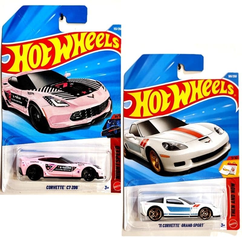 Hot Wheels - Mattel - Carrinho - Corvette, Grand Sport, T-Hunt, Stingray