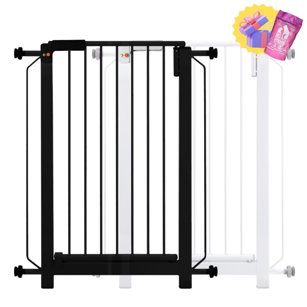 Grade de Proteção Pet Cães 85 x 70 Trava Pressão + Extensor 10 cm + Brinde