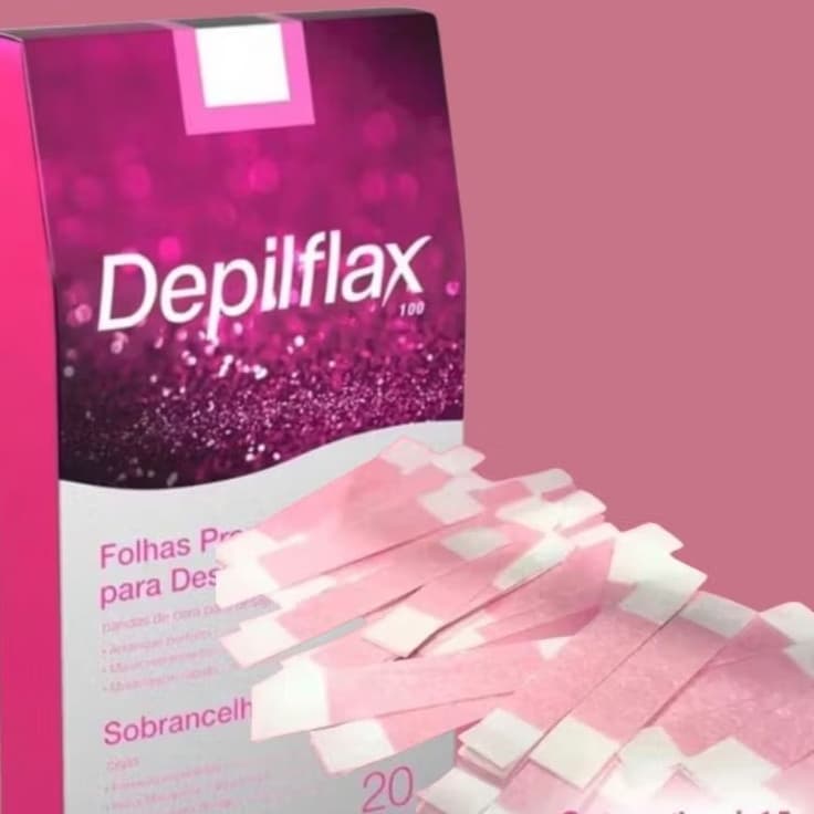20 Tiras de Cera Pronta Design de Sobrancelhas e Depilação de Buço