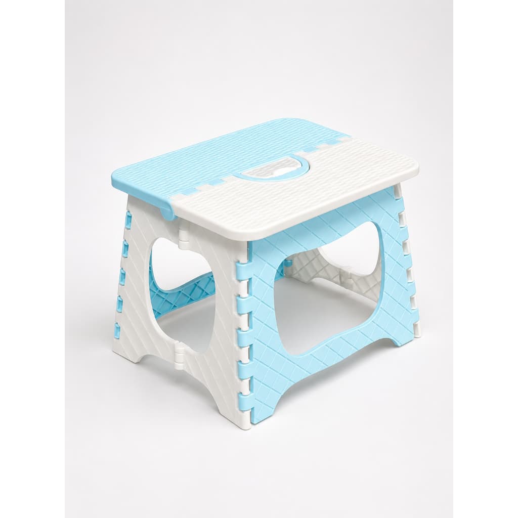 BANQUETA DE PLÁSTICO DOBRAVÉL SUPORTA ATÉ 110 KG ROSA/AZUL/VERDE