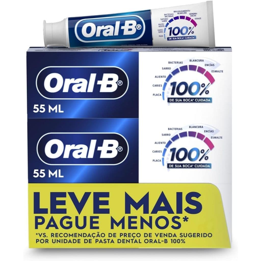 Kit 03 Pasta Dental Oral-B com Flúor 70g
