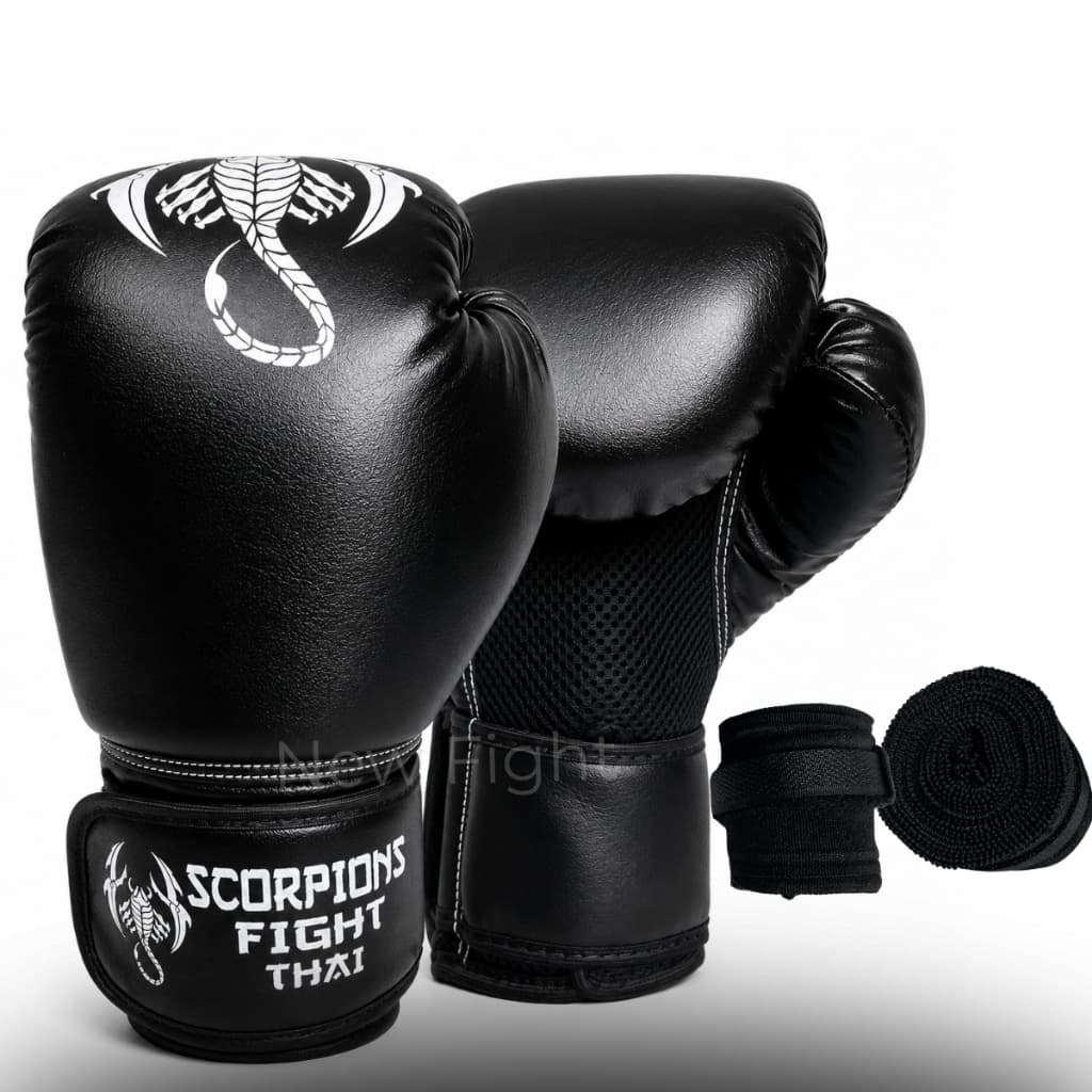 Kit Luva Muay Thai Boxe Kickboxing + Bandagem 3 Metros