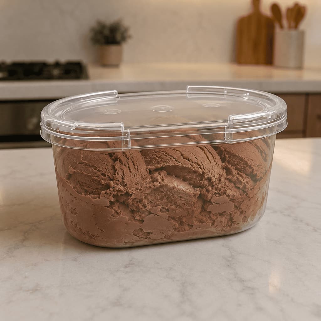 Pote de Sorvete e Sobremesas 1000ml Com Tampa BPA Free PRACK