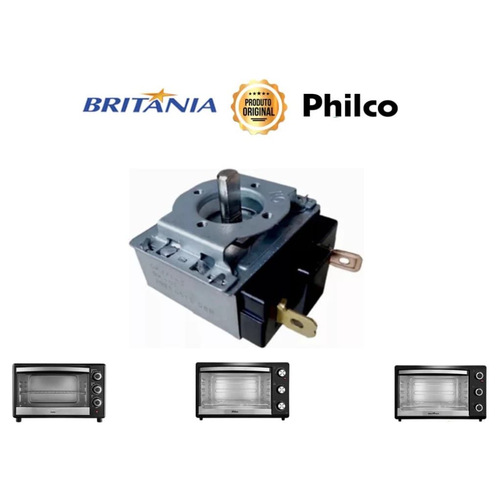 Timer Mecânico 120 Minutos Eixo Curto Forno Elétrico Philco Britânia Original