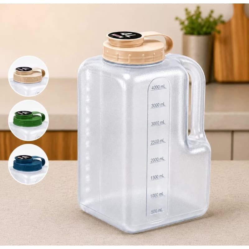 Kit Com 2 Garrafas de Àgua Suco Bebidas Flip Top 4 Litros Eventos Pic Nic Festa Super Resistentes