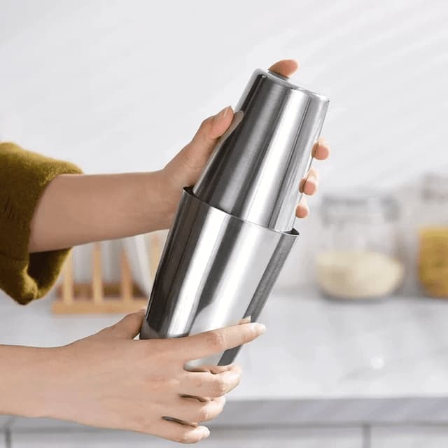 Coqueteleira modelo Boston de alumínio reforçado 400ml