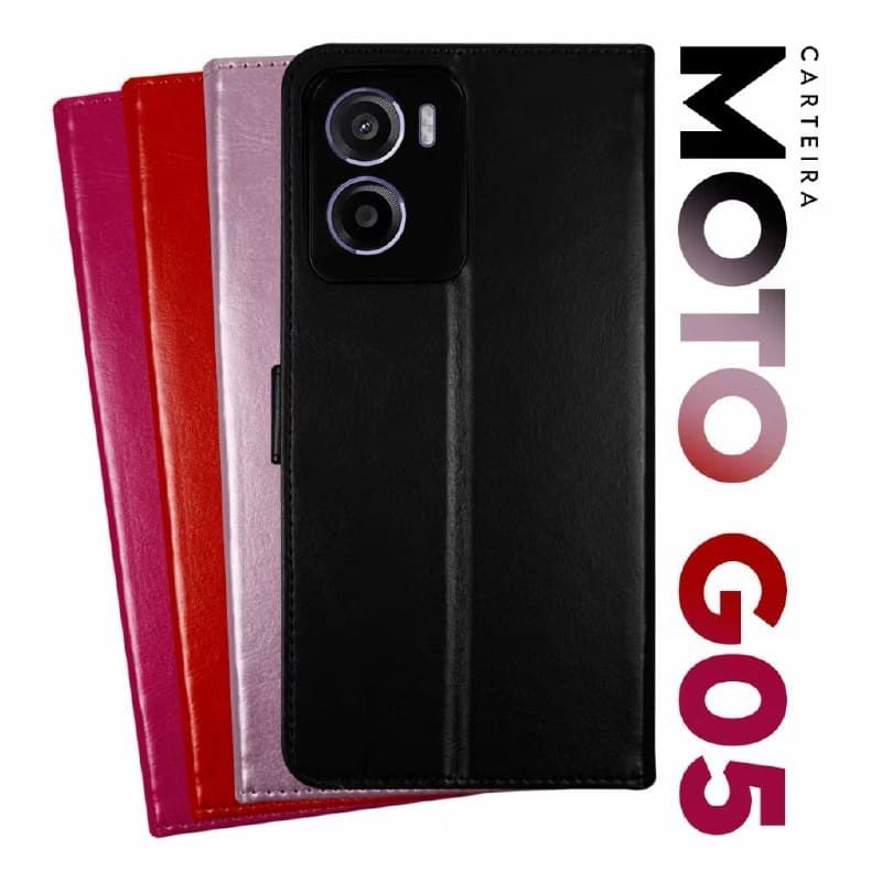 Capa Case Capinha Carteira Flip Cover Couro Sintético Cores