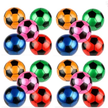 PACOTE PROMOCAO COM 6/10/15/20/25/30 Unidade Bola De Vinil Modelo Futebol 22cm Cores SORTIDO