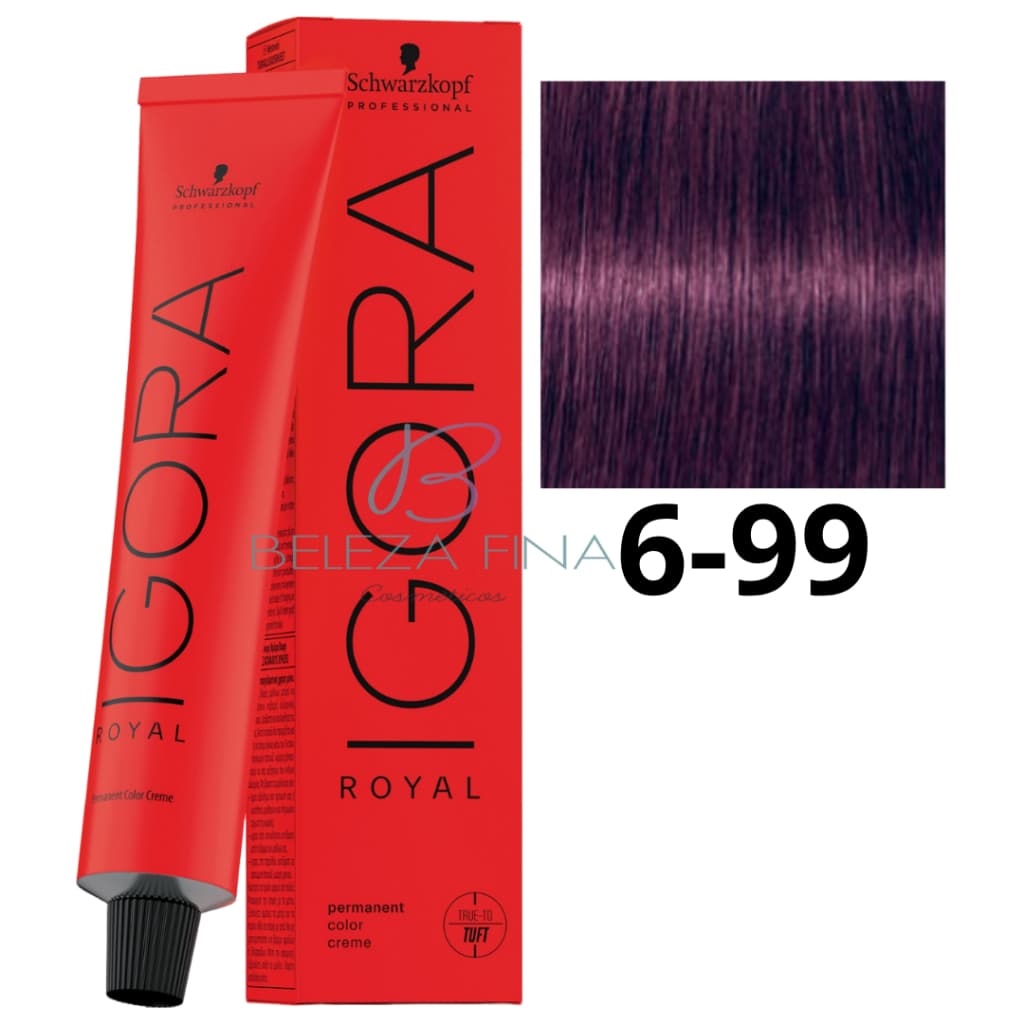 Coloração Schwarzkopf Igora Royal Tintura 6-99 60g LOURO ESCURO VIOLETA EXTRA