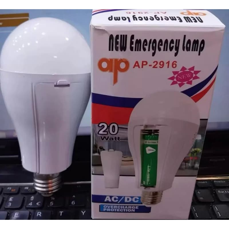Super Lâmpada De Emergência 20w Led Bivolt Recarregável Liga Após Faltar Energia