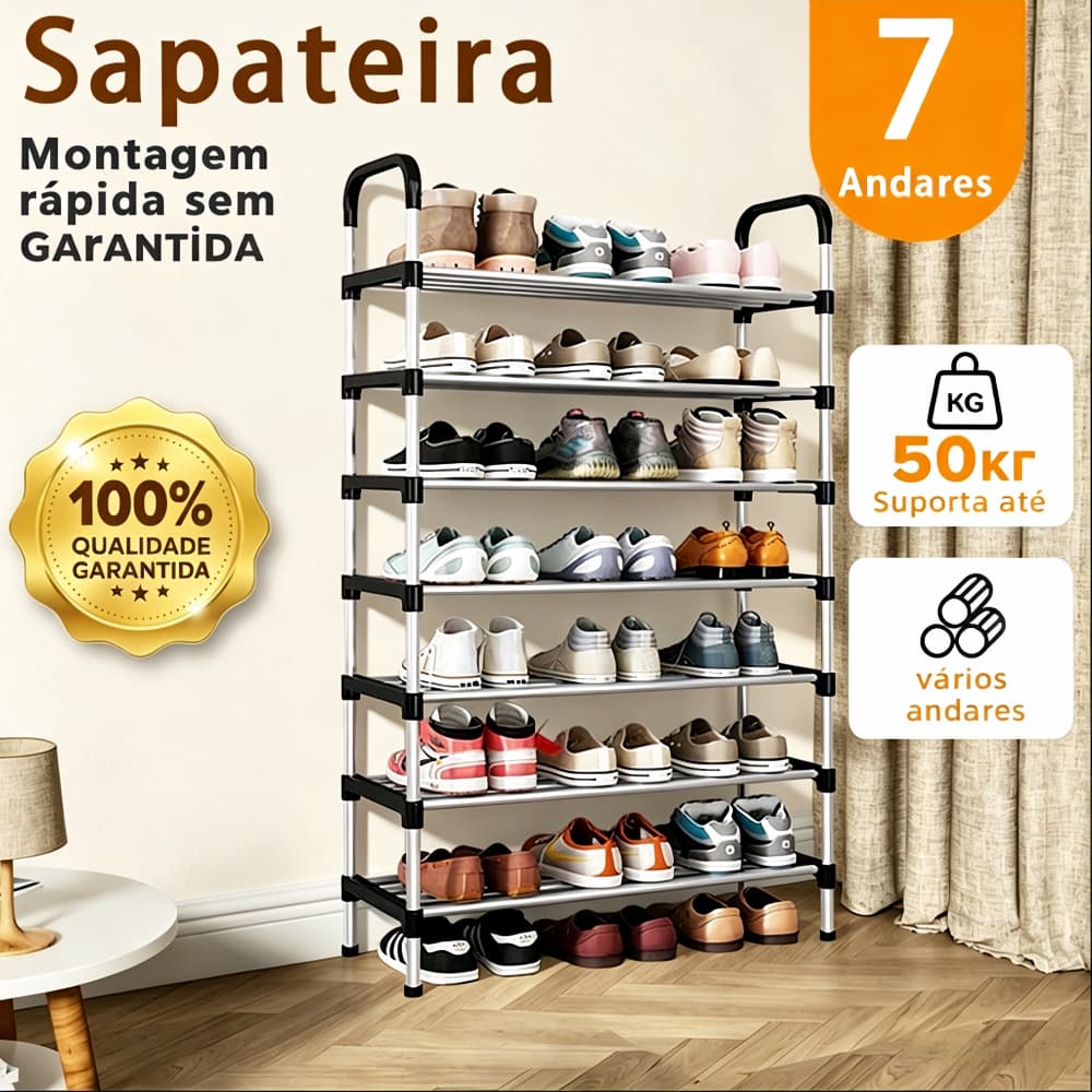 7 Andares Sapateira  Multiuso Para Calçados Organizador Desmontável organizador de sapatos tênis