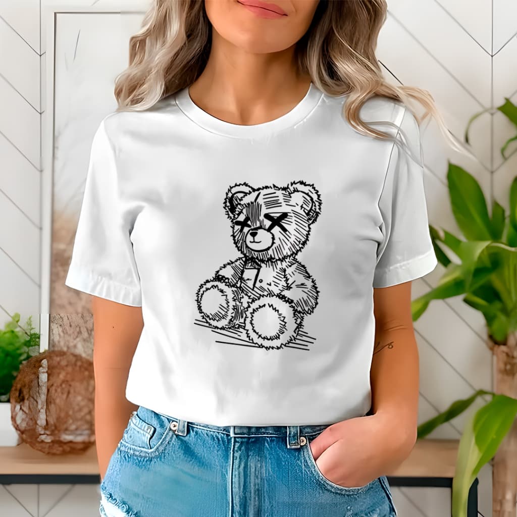 Camiseta Unissex Feminino Masculino Urso 100% Algodão