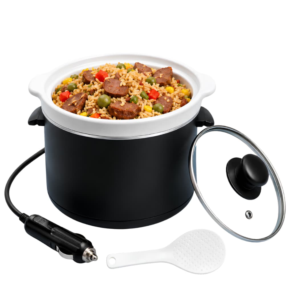 Panela Elétrica 12V 1,5L Cerâmica Antiaderente Para Carro Caminhão Motorhome