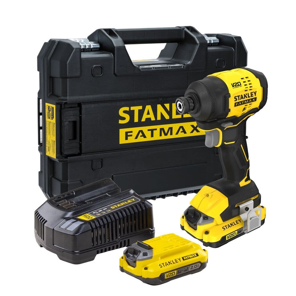 Parafusadeira de Impacto STANLEY SBI811D2T 6,34mm Com 2 Baterias, Carregador e Maleta 110V