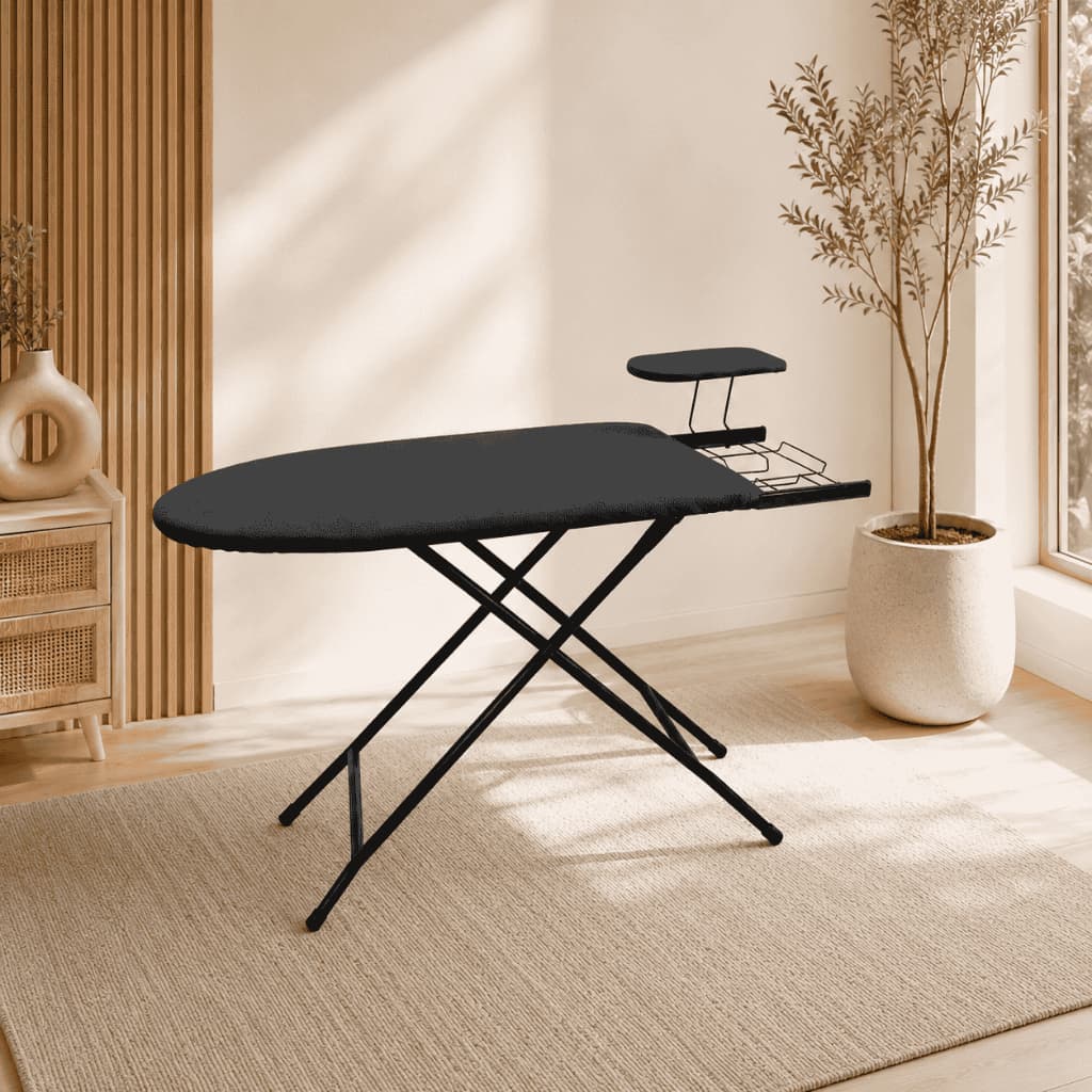 Mesa De Passar Roupa Térmica Em Aço Com Passa Mangas Porta Ferro Dobrável Resistente