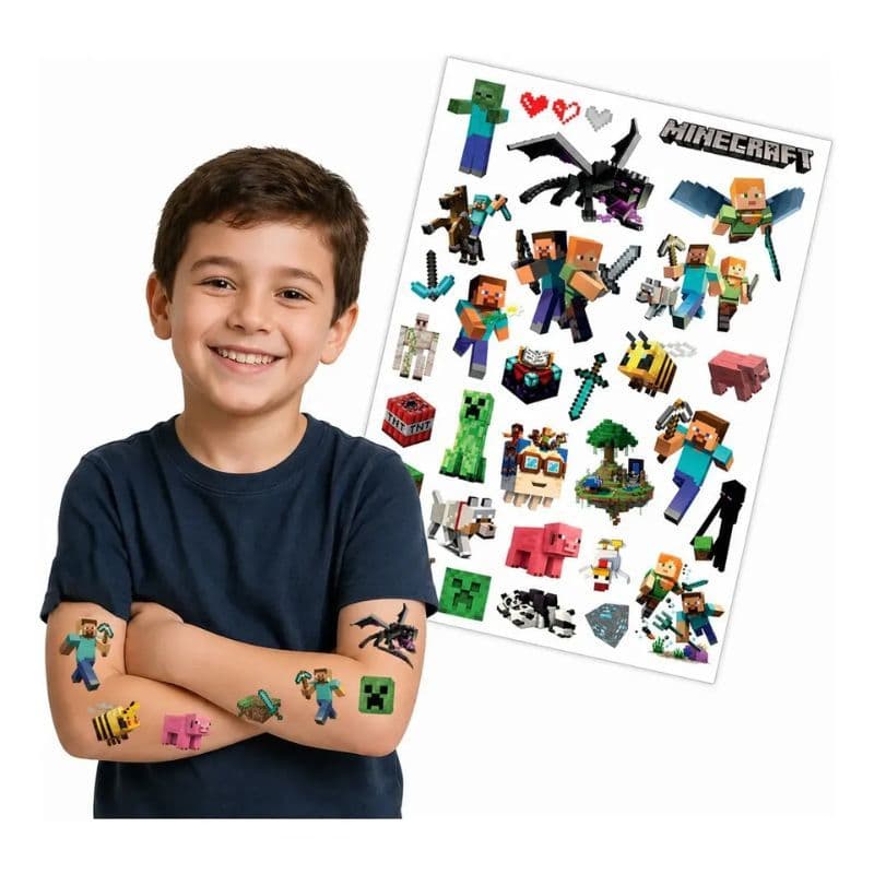 Kit 30 Tatuagem Temporária Infantil Supercraft Tattoo