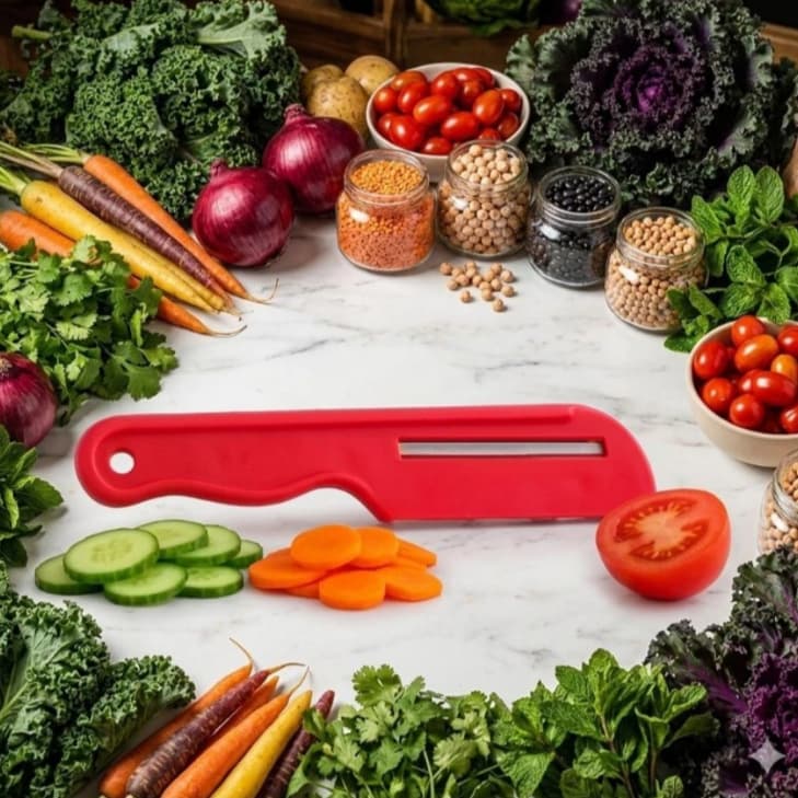 Cortador e Fatiador de Legumes Pelasti Inox | Ralador Manual Multifuncional Cozinha Frutas Verduras