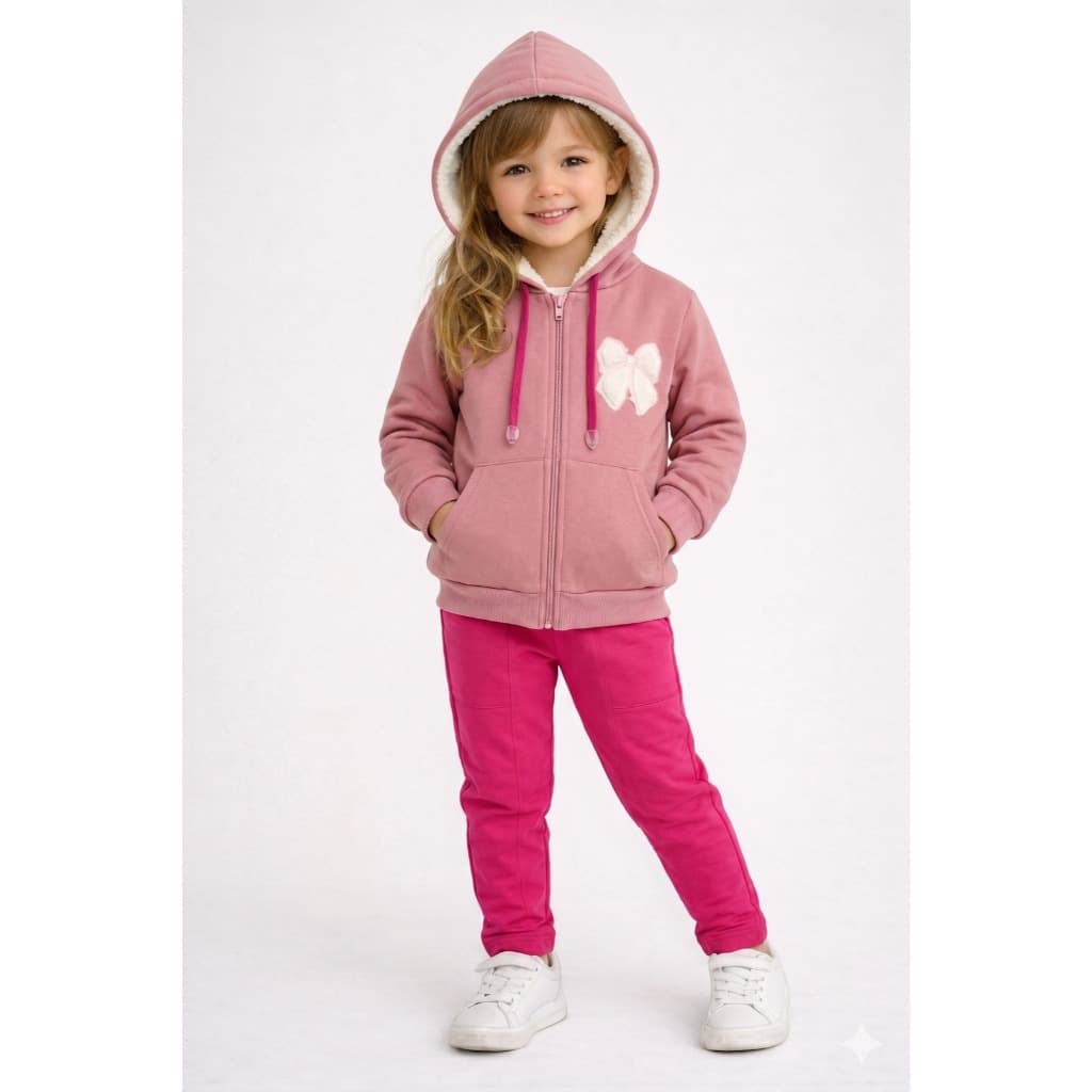 Conjunto Moletom Feminino Inverno Casaco Manga Comprida E Calça