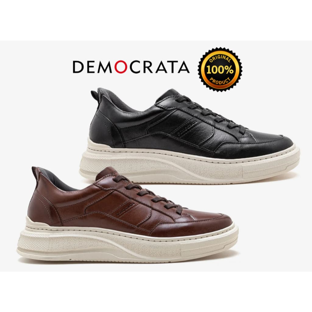 Sapatênis Democratas Masculino 653101 Couro Calce Fácil