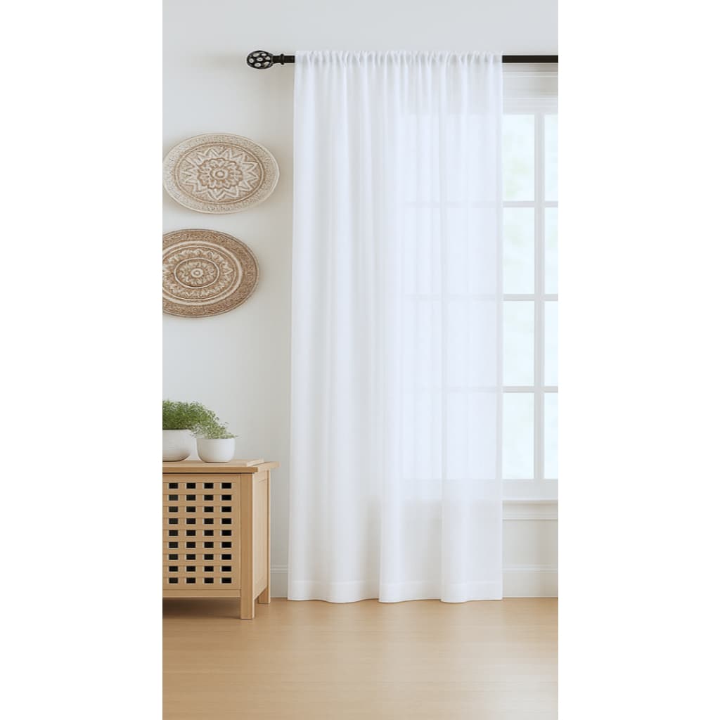 Cortina Voil Linho Passante 1,50x2,20 FOLHA ÚNICA
