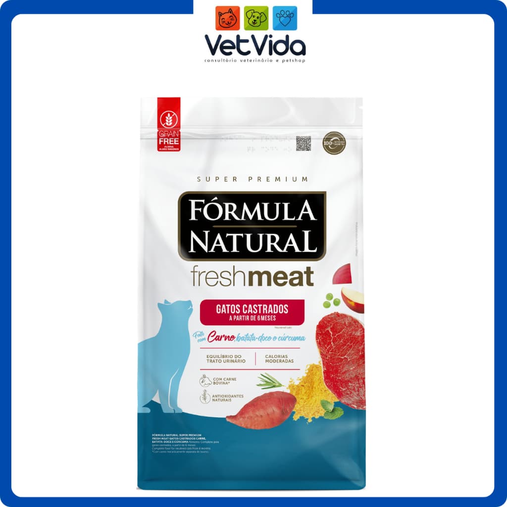 RAÇÃO PARA GATOS FÓRULA NATURAL FRESH MEAT PACOTE 500g