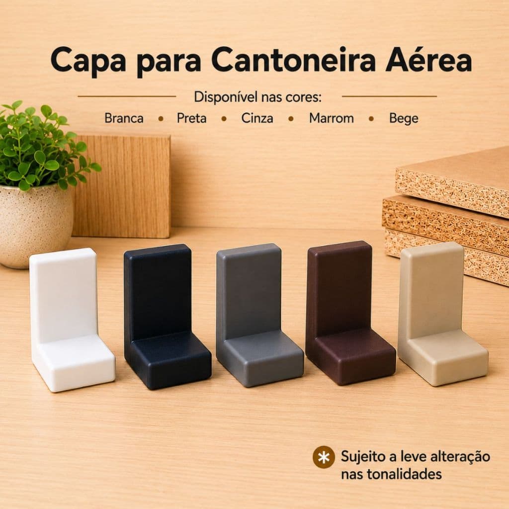 Kit 10 Capas Para Cantoneira  Aérea Em L Para Móveis