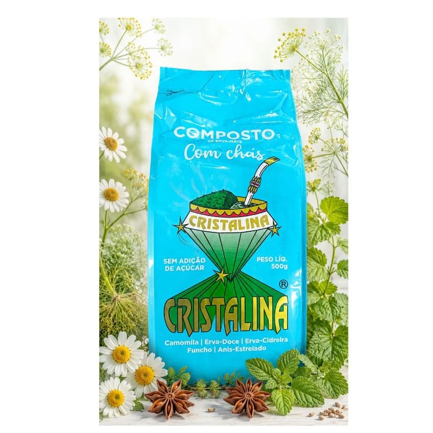 COMPOSTO DE ERVA MATE COM CHÁS PARA CHIMARRÃO CRISTALINA
