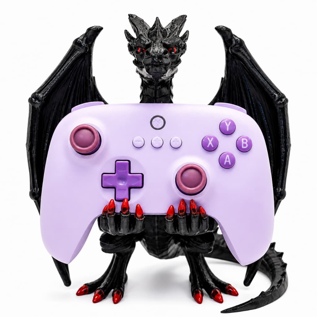 Suporte Para Controle Manete Dragão Organizador Gamer 3D PLA Premium  Decoração Gamer Universal Luxo