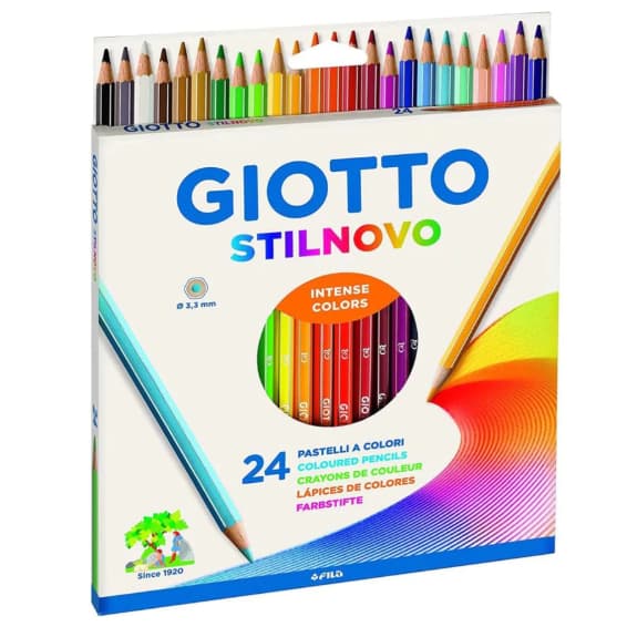 Lapis de cor Giotto 12 e 24 Cores