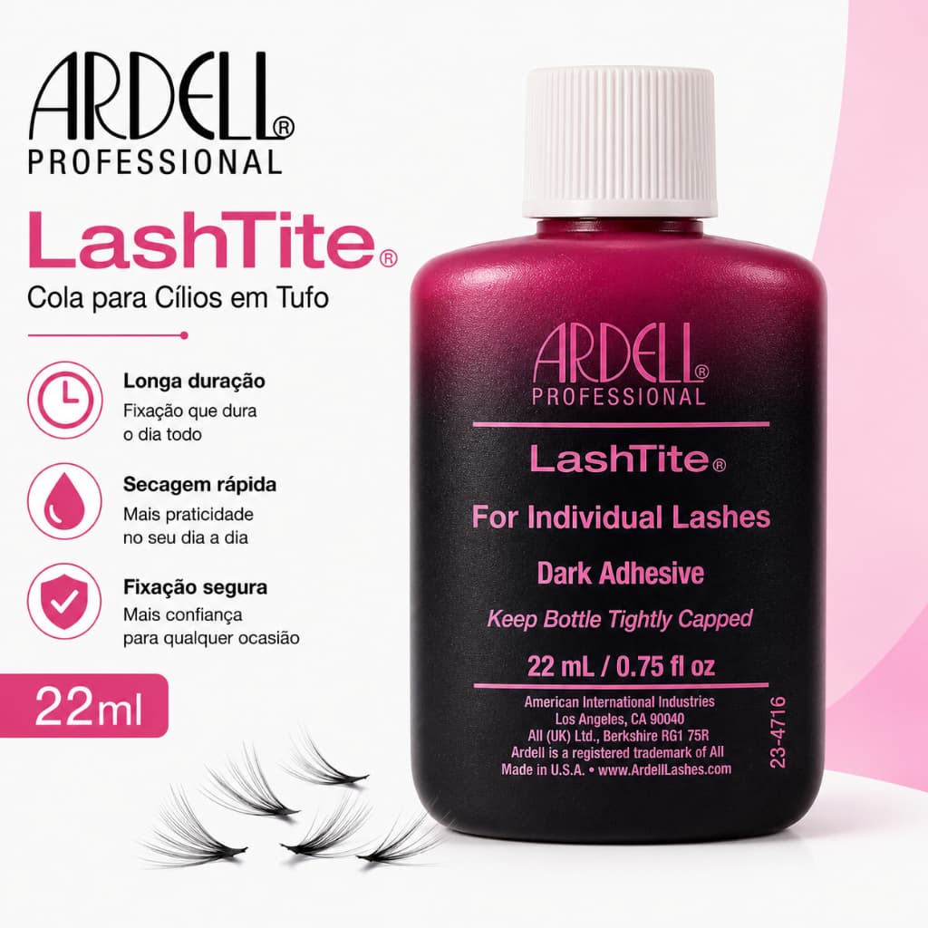 Cola Ardell 22ml para Cílios Fio a Fio Profissional Longa Duração e Secagem Rápida